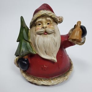 TII Collections Resin Santa Claus Figurine Candy Jar 5" Red Handcrafted Christma